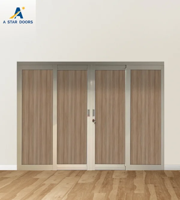 2 Panels Aluminum Slide and Folding Door