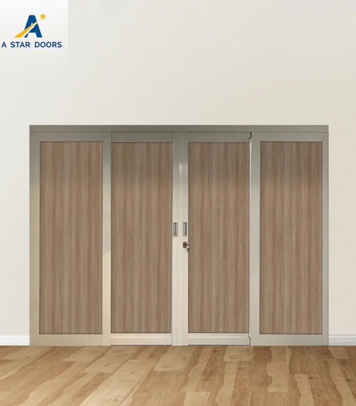 2 Panels Aluminum Slide and Folding Door