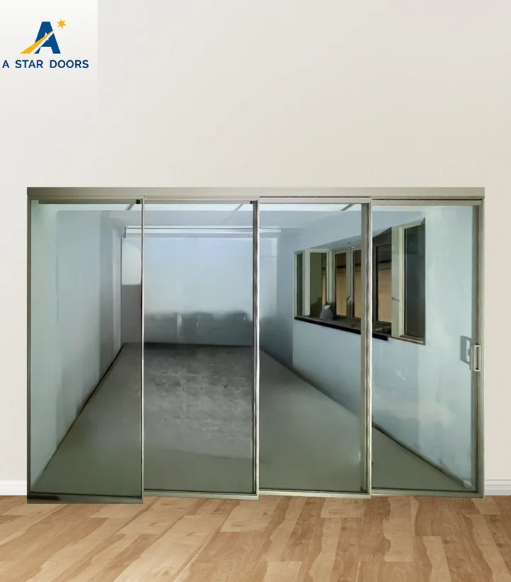 4-Panel Synchronized Soft-Closing Sliding Glass Door