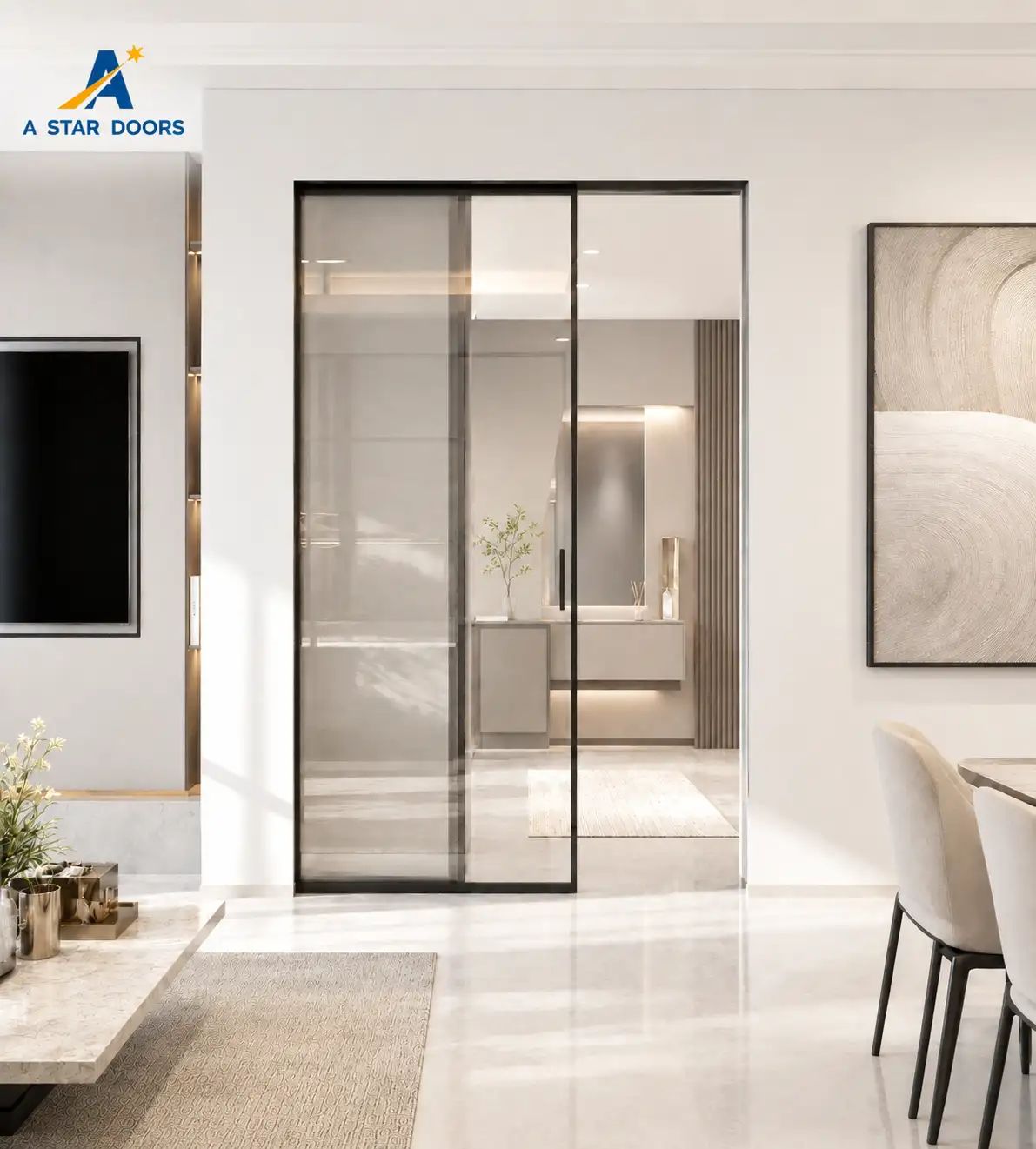 Aluminium Ghost Track Sliding Glass Door