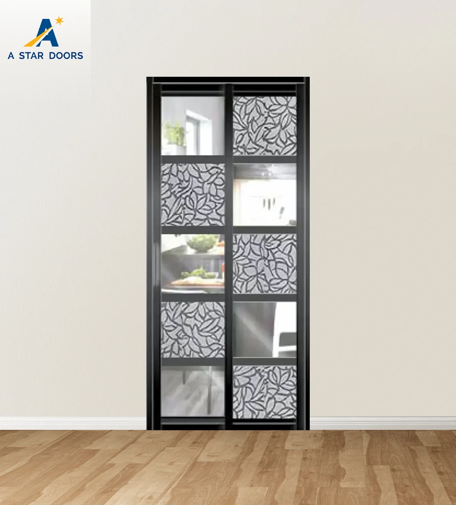 Aluminum Slide and Swing Kitchen Glass Door
