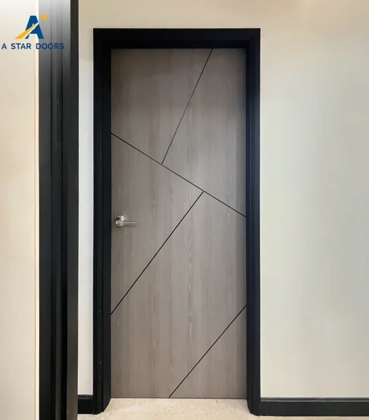 Groove Line Design Timber Bedroom Door - 01