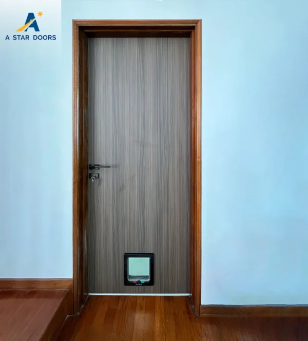 Pet-friendly laminate bedroom door