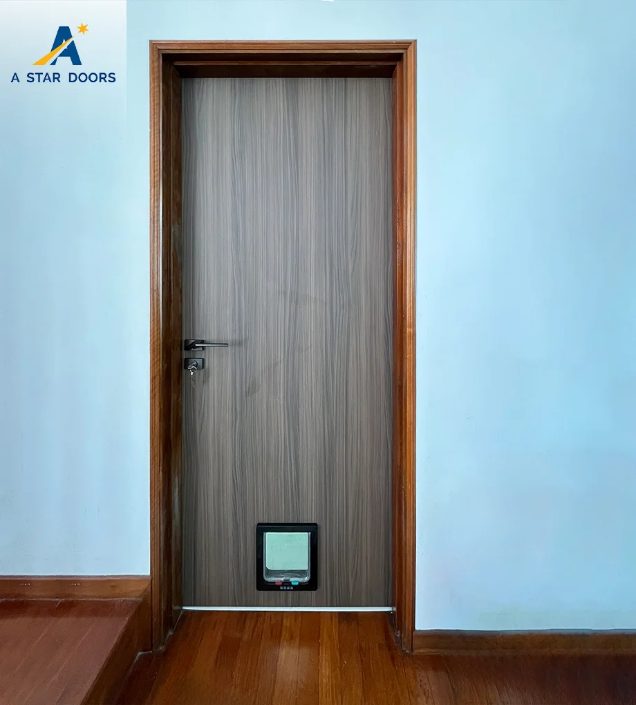 Pet-friendly laminate bedroom door