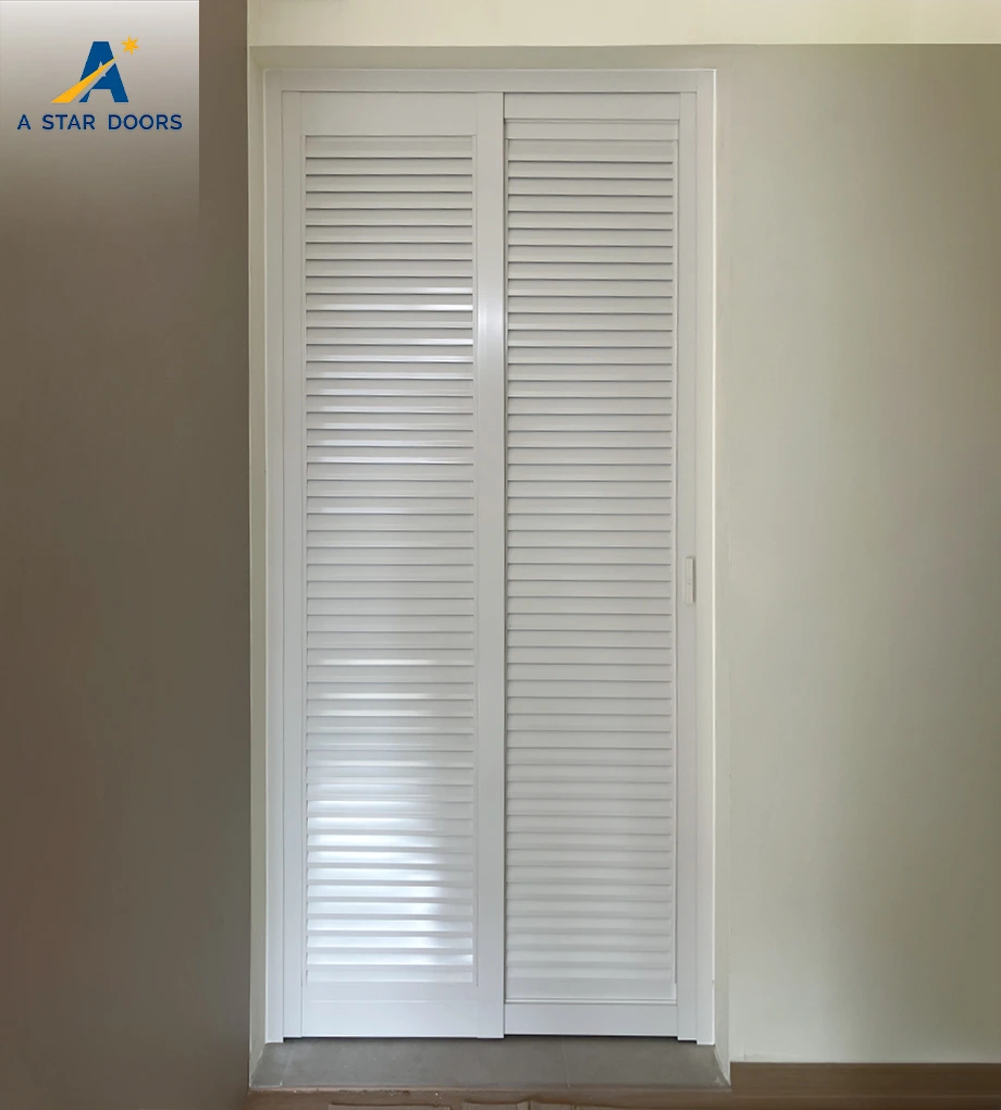 Slide & Swing Full Louver Toilet Door LTD - 01