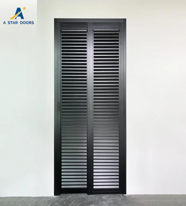 Slide & Swing Full Louver Toilet Door LTD - 02