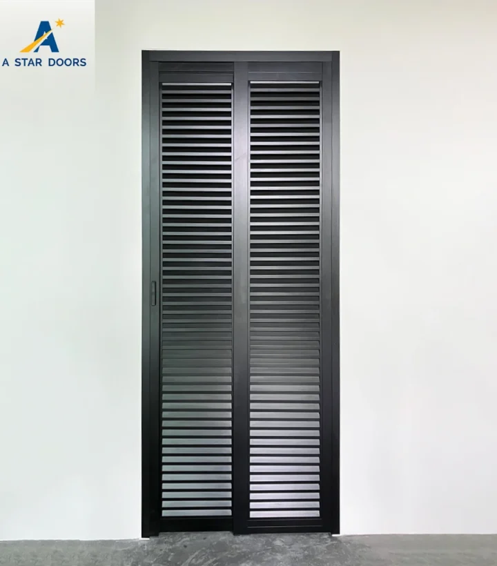 Slide & Swing Full Louver Toilet Door LTD - 02