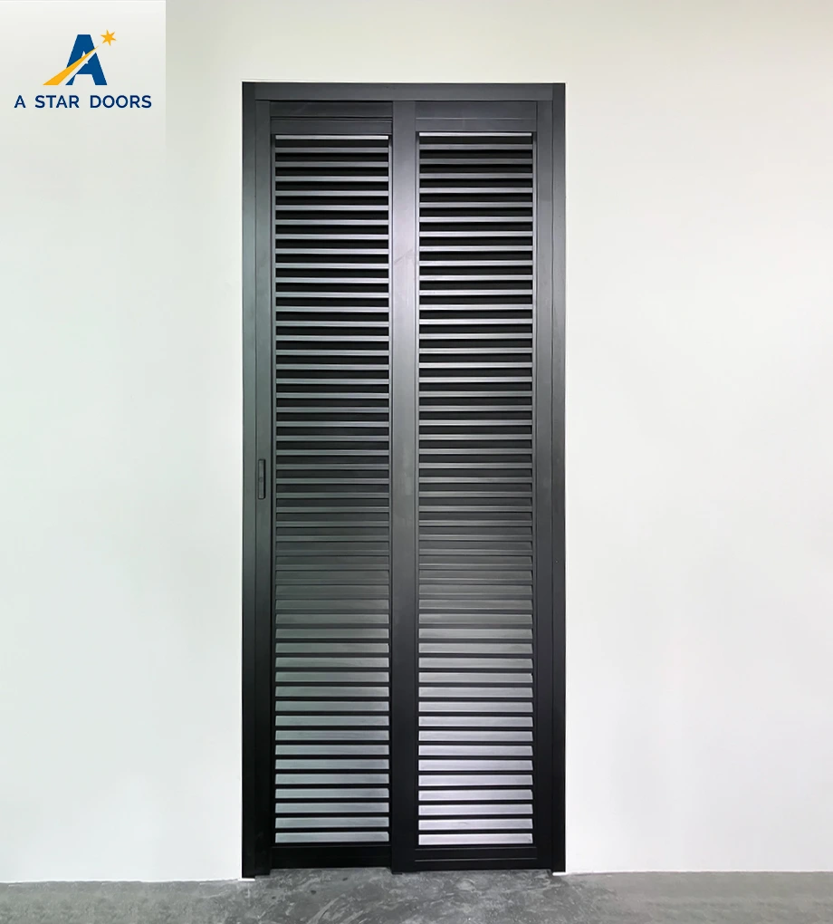 Slide & Swing Full Louver Toilet Door LTD - 02
