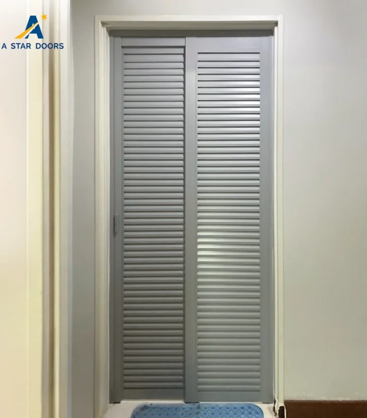 Slide & Swing Full Louver Toilet Door LTD - 03