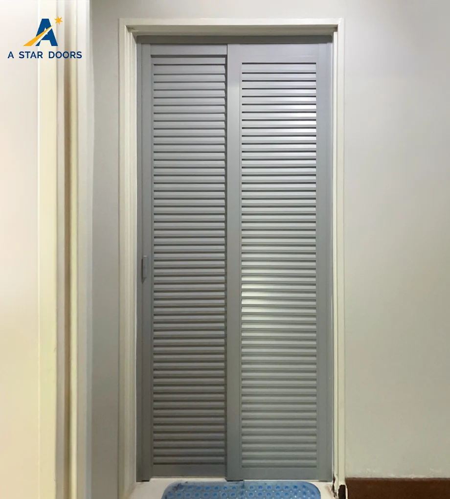 Slide & Swing Full Louver Toilet Door LTD - 03