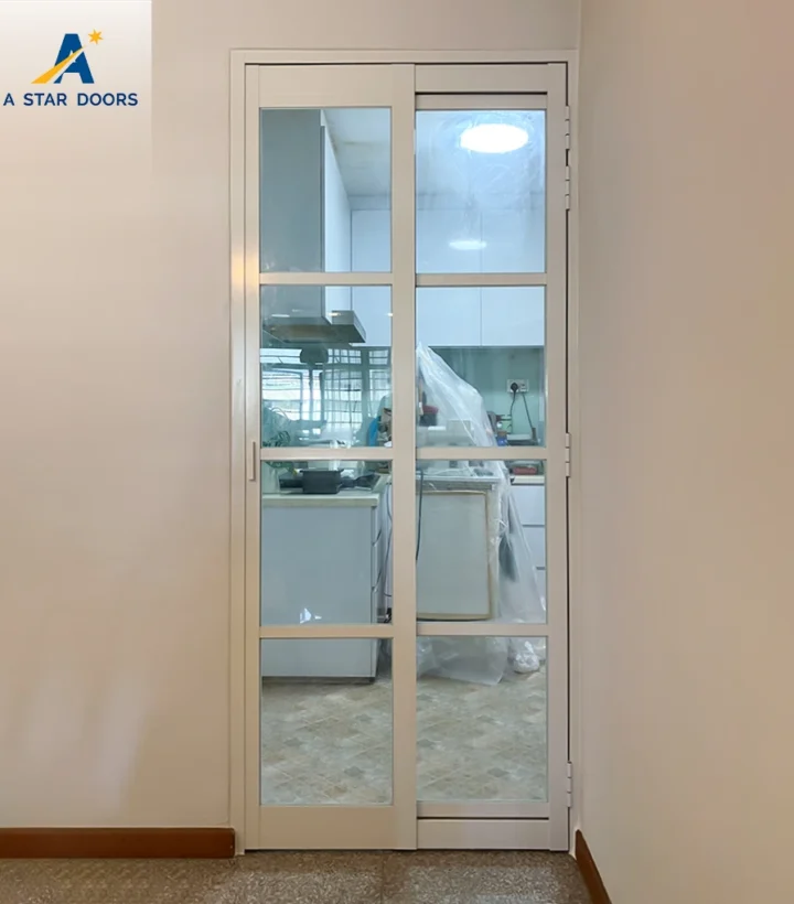 Slide and Swing Kitchen Glass Door