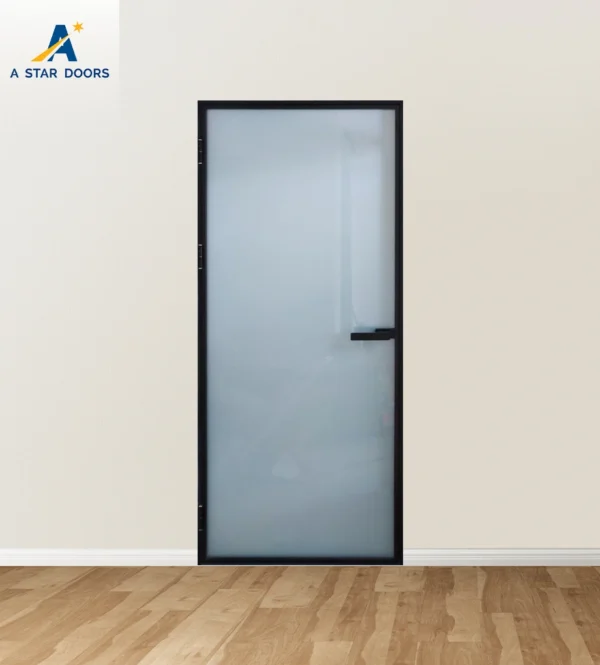 Slim Aluminium Frame Door with Clear Glass
