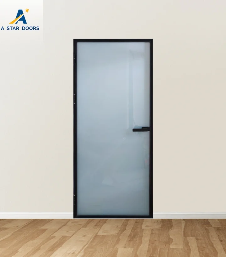 Slim Aluminium Frame Door with Clear Glass
