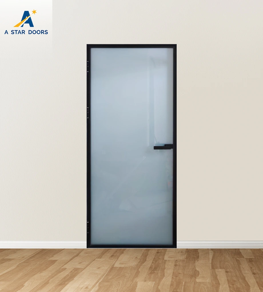 Slim Aluminium Frame Door with Clear Glass