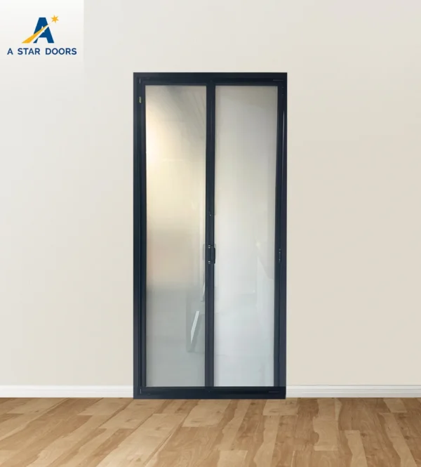 Slim Frame Aluminium Bi-Fold Kitchen Door with Tempered Glass