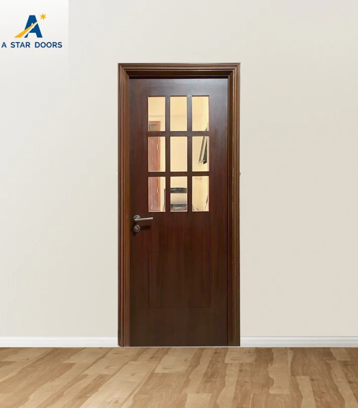 Wooden Frame Kitchen Glass Door