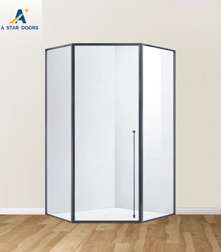 Four-Panel Diamond Swing Shower Enclosure