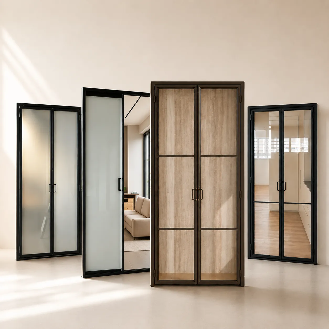 Aluminium Bi-Fold Glass Doors