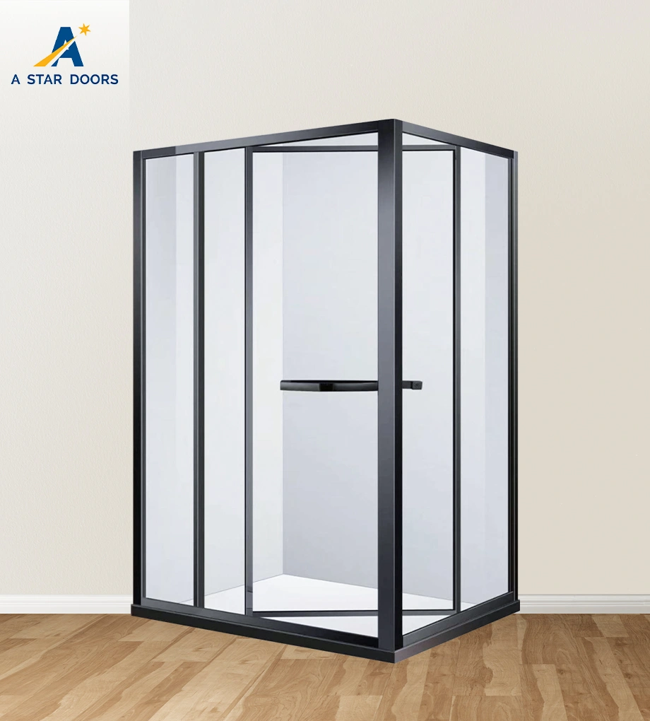 L-Shaped Swivel Shower Screen