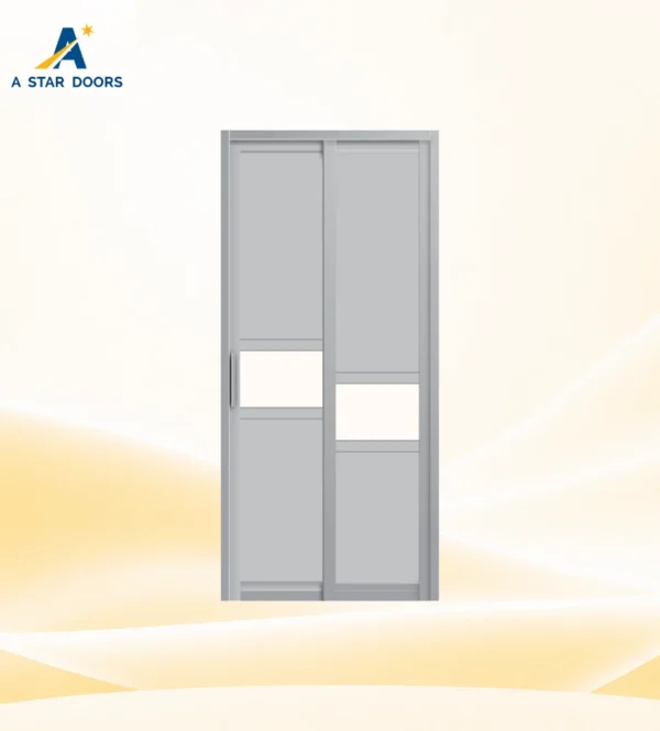 Custom Slide and Swing Toilet Door