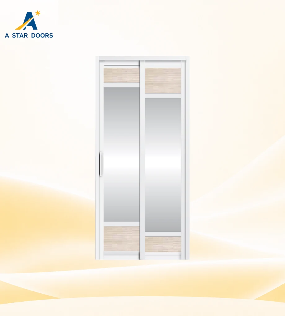 Modern slide & swing toilet door