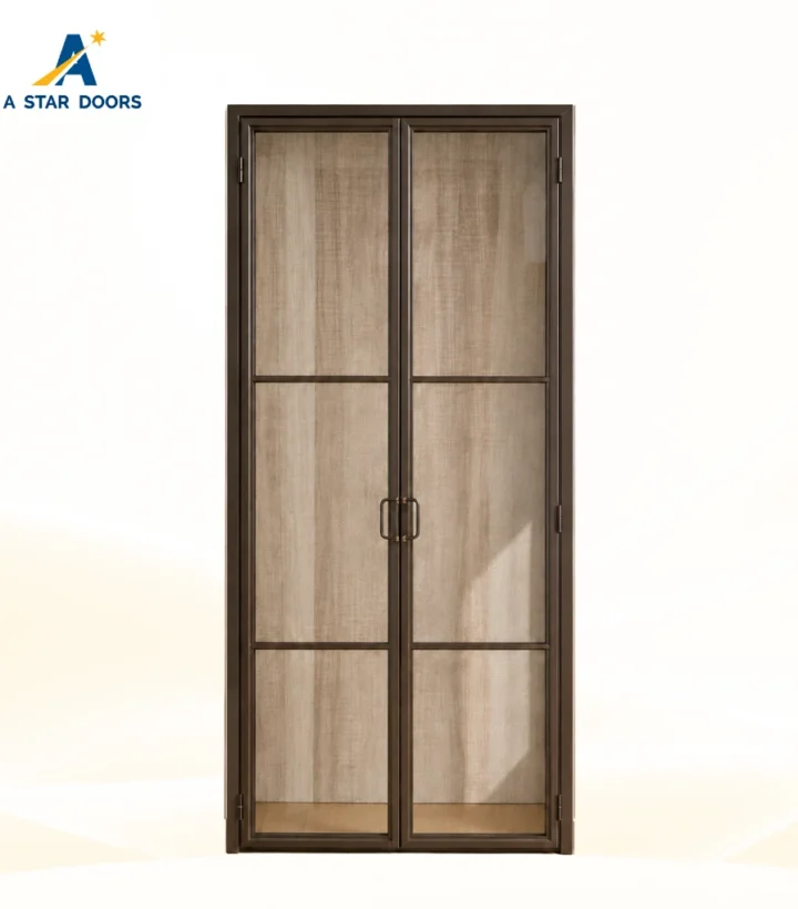 Slim Frame Aluminium Folding Door With Tempered Glass