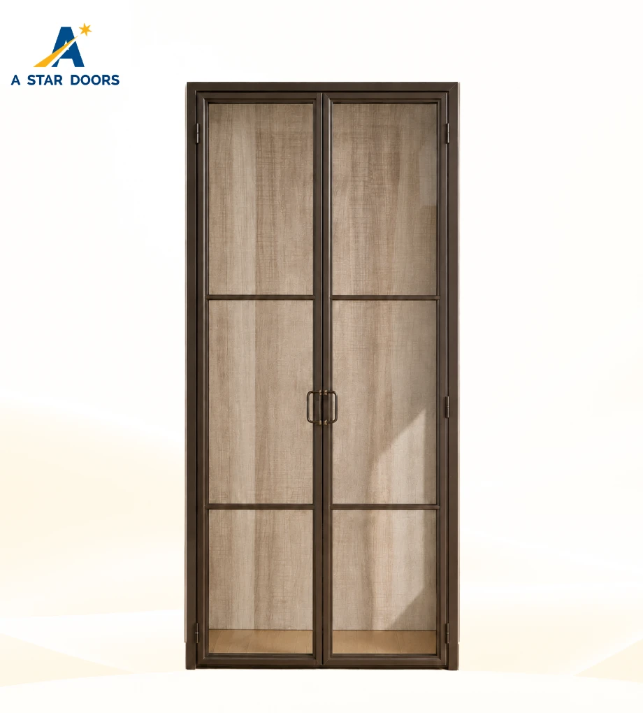Slim Frame Aluminium Folding Glass Door with Clear Tempered Glass