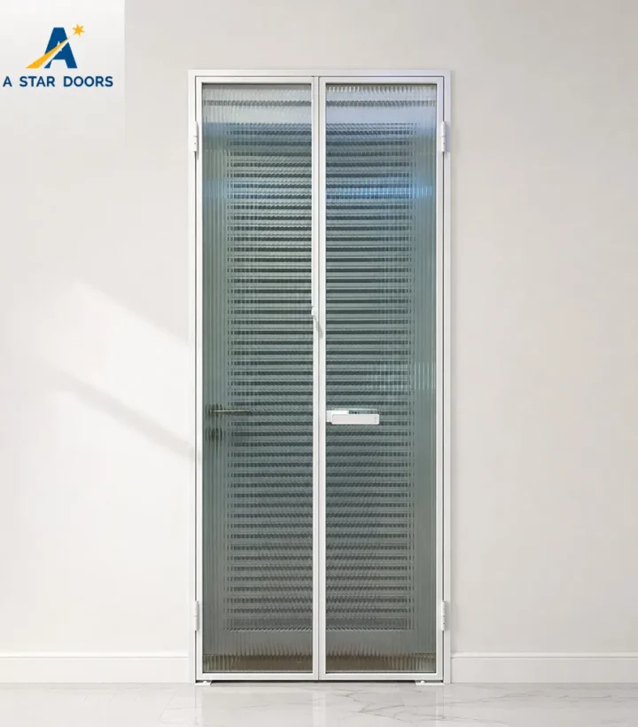 Slim Frame Aluminium French Door with Glass