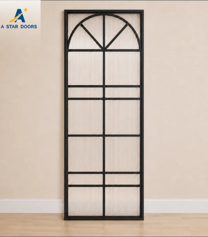 Slim Frame Aluminium Glass Swing Door -02