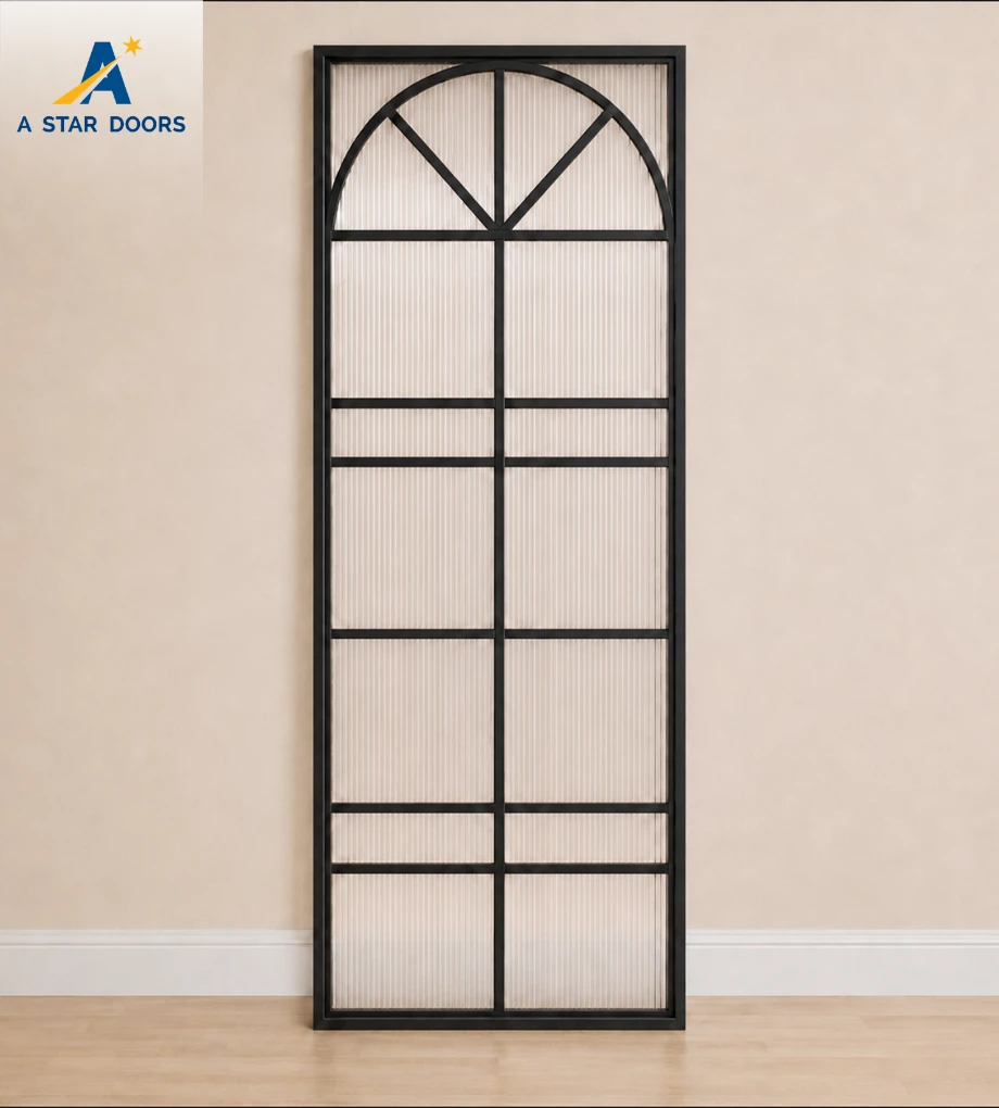 Slim Frame Aluminium Glass Swing Door -02