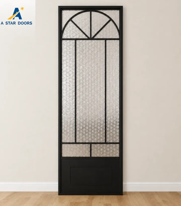 Slim Frame Aluminium Glass Swing Door -03