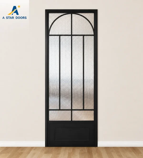 Slim Frame Aluminium Glass Swing Door -04