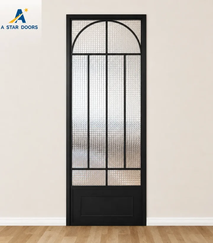 Slim Frame Aluminium Glass Swing Door -04