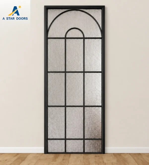 Slim Frame Aluminium Glass Swing Door -05