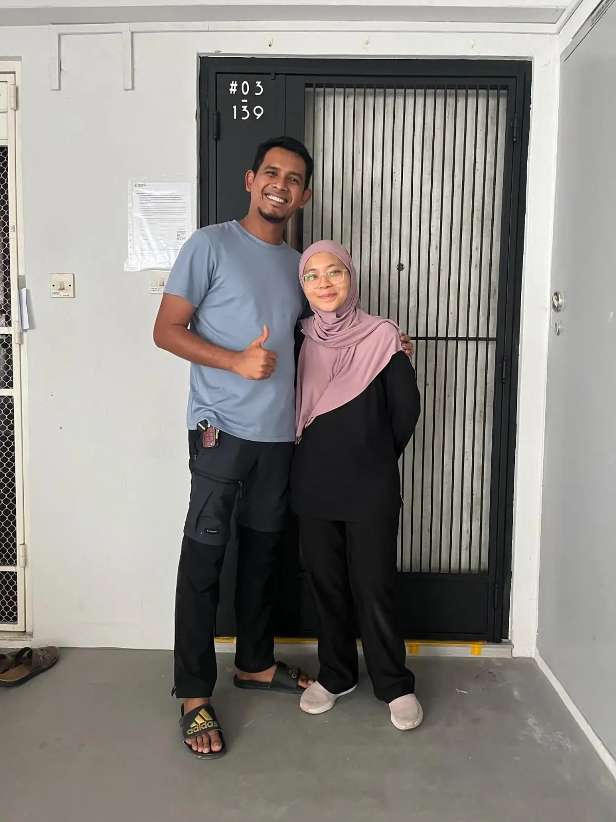 Happy A Star Doors customer at their new home entrance
