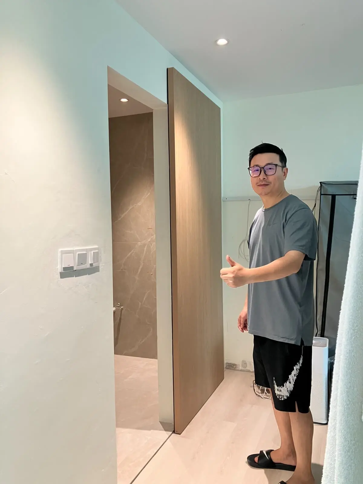 Happy A Star Doors customer at their new home entrance