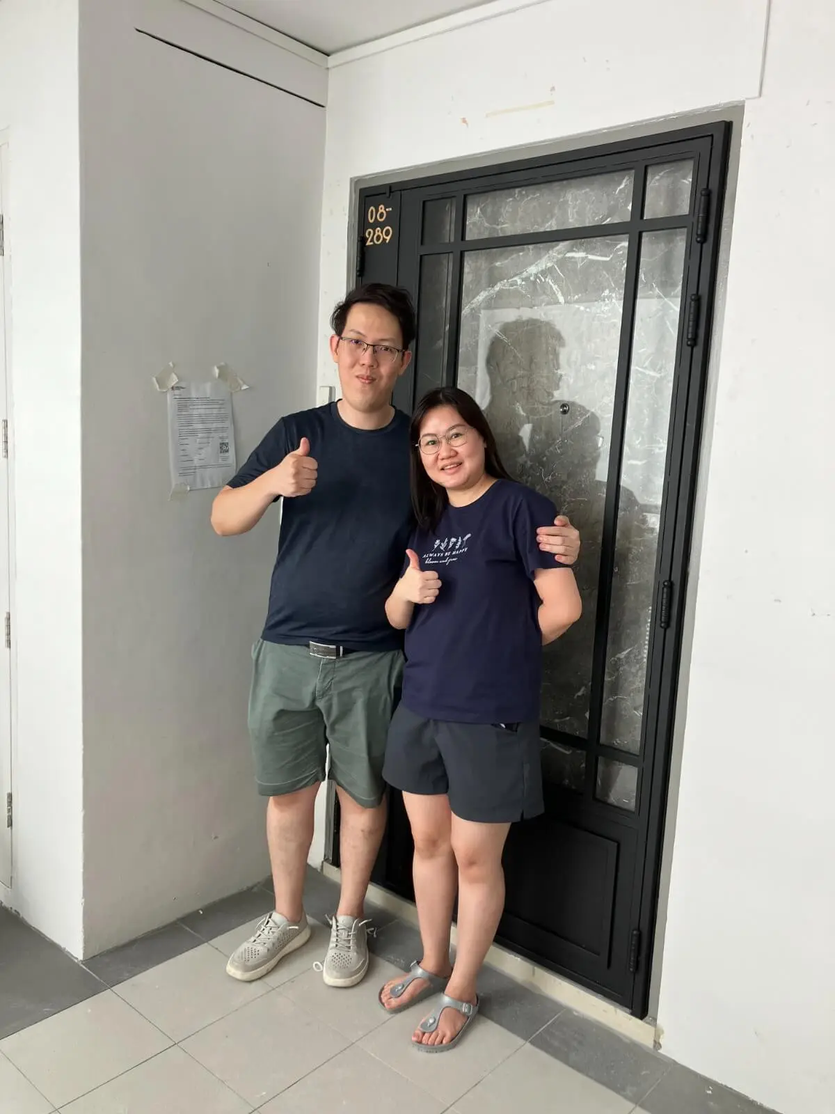 Happy A Star Doors customer at their new home entrance