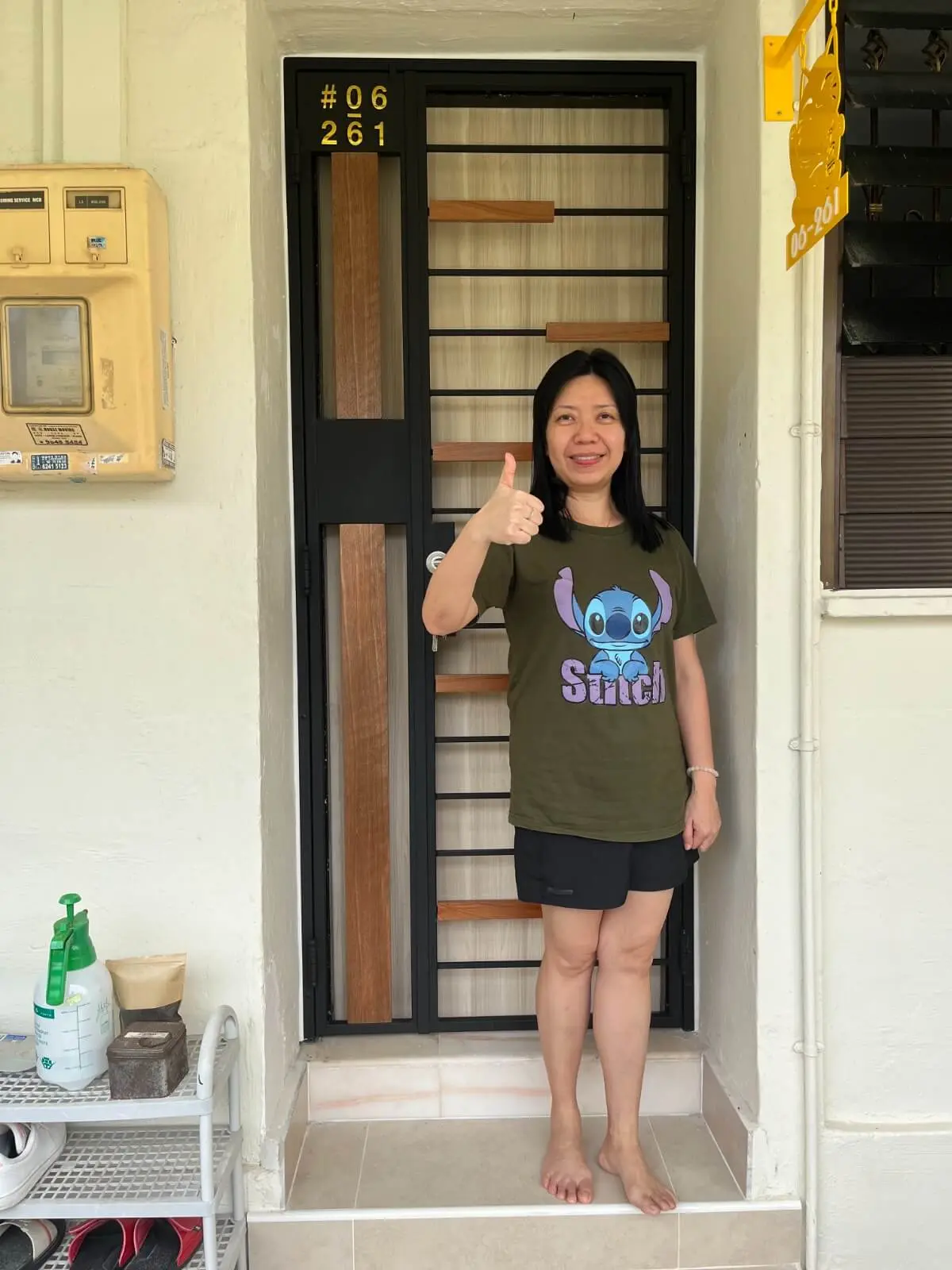 Happy A Star Doors customer at their new home entrance