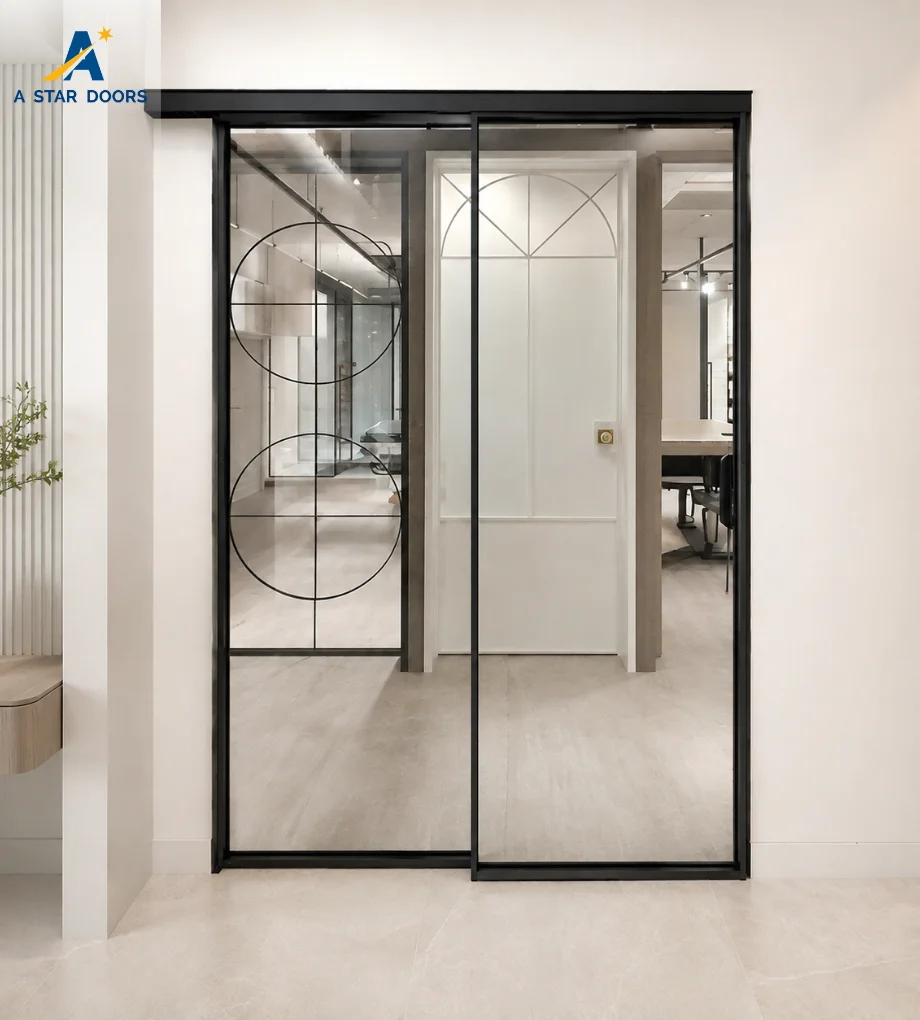 slim frame aluminium sliding glass door
