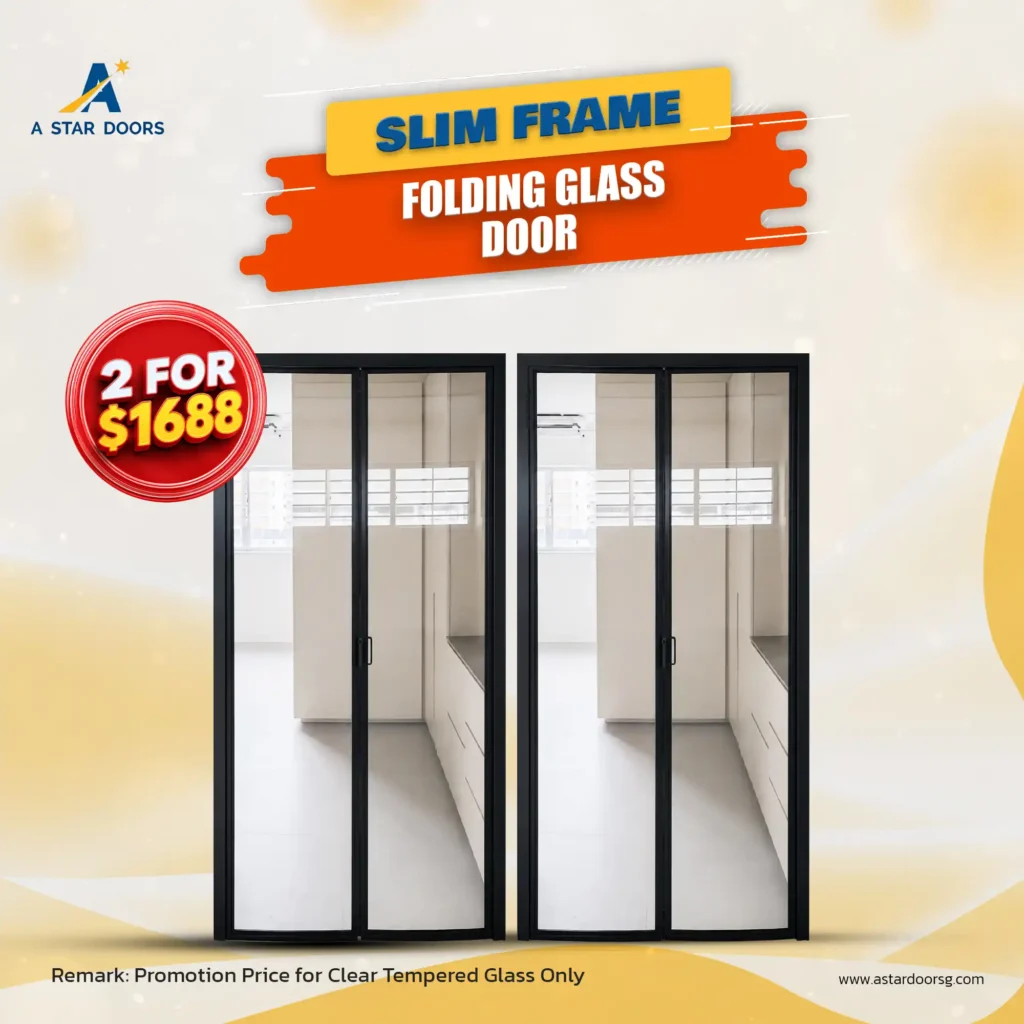 slim frame folding glass door promo